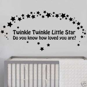 Wall Art Vinyl Decal Sticker Baby Twinkle Little Star  