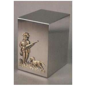   Bronze Hunter Polished Stainless Steel Cremation Urn