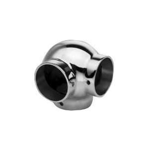  Polished Chrome Ball Side Outlet Ell, 1 1/2inch Tubing 