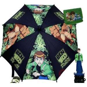  New Ben 10 Kids Umbrella & Green Wallet Toys & Games