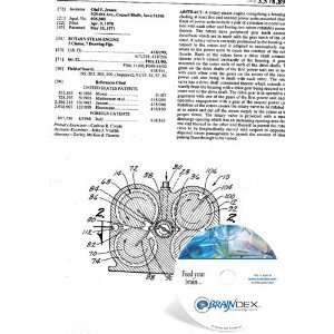  NEW Patent CD for ROTARY STEAM ENGINE 
