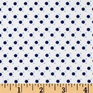  44 Wide Stella Dot White/Blue Fabric By The Yard Arts 