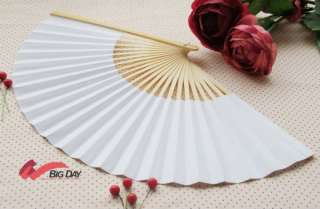 White Paper Fans Wedding/Party Favours (Pack Of 10)  