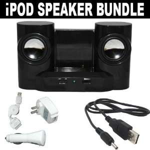  Compact Desktop Stereo Surround Speakers (Black) with 