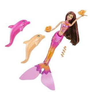 Barbie Swimn Dance Mermaid w/Dolphins Pink/Orange