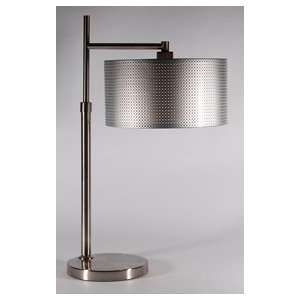  Height Adjustable Brushed Silver Contemporary Desk Lamp 