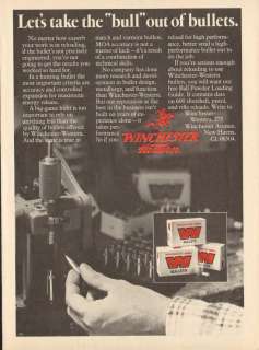 1976 Ad Winchester Bullets Take The Bull Out of Bullets Reloading 