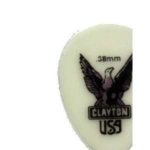   Clayton Acetal/Polymer Small Teardrop .38mm Picks Musical Instruments