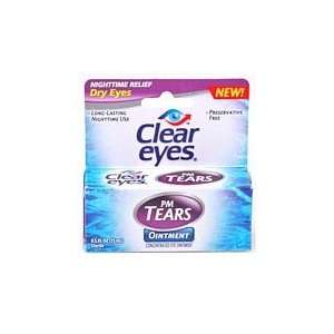  Clear Eyes Pm Tears Ointment Nighttime Dry Eyes 3.5 Gm 