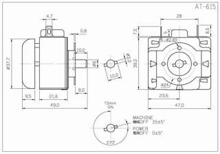 1pc 30 Minutes Mechanical Timer AT 630 125VAC7.5A 250VAC15A with Ring 