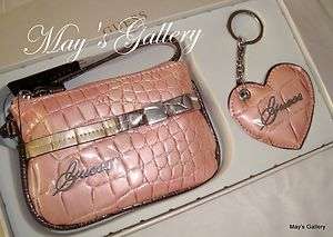Guess Wristlet Hand bag Wallet Coin bag Purse Key Chain Handbag 