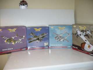 Lot of 4 CORGI Airplanes Droop Snoot, Swordfish, Marge, Focke Wulf 