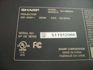 Sharp Notevision XG MB50X XGA 1024 x 768 DLP projector  