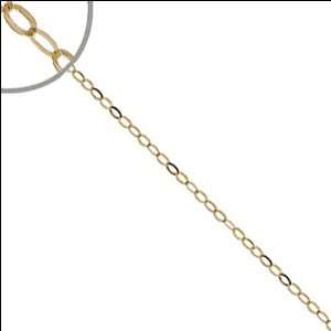   Yellow Gold, Flat Tiffany Rolo Cable Chain Necklace 2mm Wide Jewelry