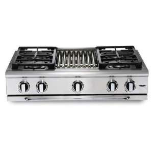   Precision 36 In. Stainless Steel Gas Range Top Cooktop Appliances
