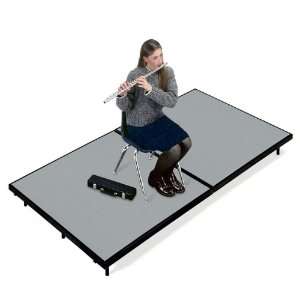 Portable Stage and Seated Choral Riser Dual Height Carpet Deck Midwest 