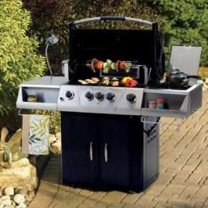 VCS400ESN Four Burner Freestanding Barbecue Gas Grill with Black 
