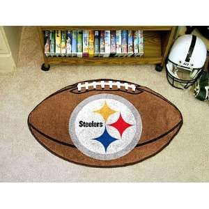   Steelers Football Rug   NFL Shaped Accent Floor Mat