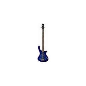  Washburn T14QTBL 4 String Electric Bass Guitar Trans Blue 