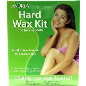  Andrea Hard Wax Kit for Face & Body (3 Pack) with Free 
