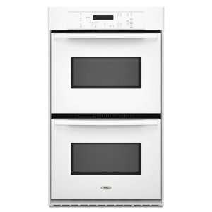   White on White Whirlpool(R) 30 in. Double Wall Oven