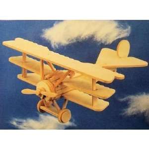   ~ Wooden 3D Plane Kit (Fokker Triplane, Plane).