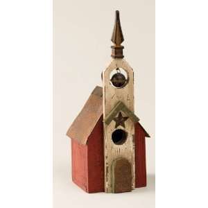  Hanging Birdhouse, Wood, Chapel with Bell Patio, Lawn 